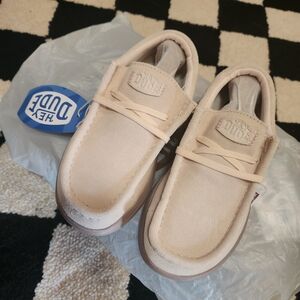 Hey Dude Cream Casual Slip-Ons